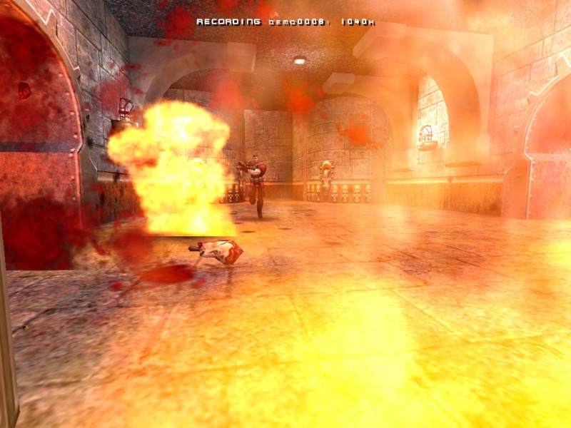 He charges through hellfire just to score another frag.  I had to tell him later that the camera does not count.