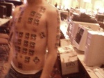 This guy won something for havin 50 AMD stick-on tattoos on his body.