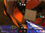 Tab grabs quad. Tab falls in lava. Tab quad mortar jumps out of the lava...and survives. Rock on Tab!